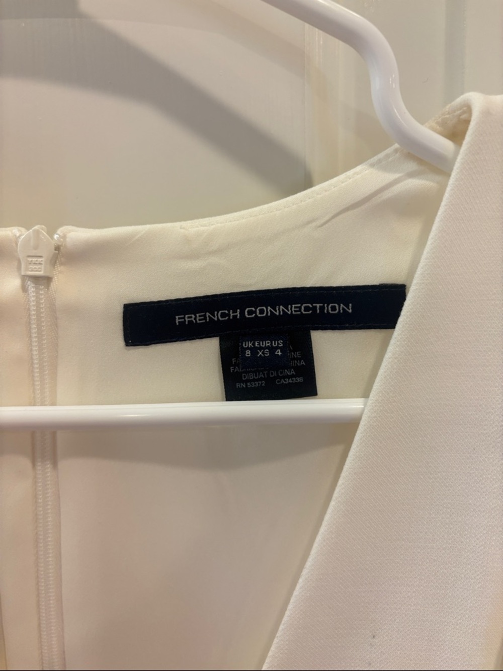 White Ruffle French Connection Dress - Picture 3 of 4